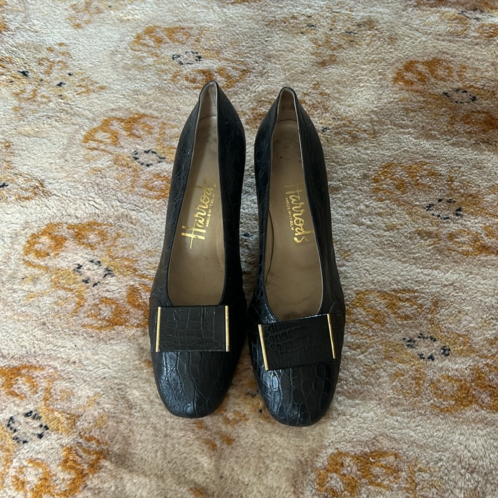 Vintage Harrods Reptile Skin Pumps